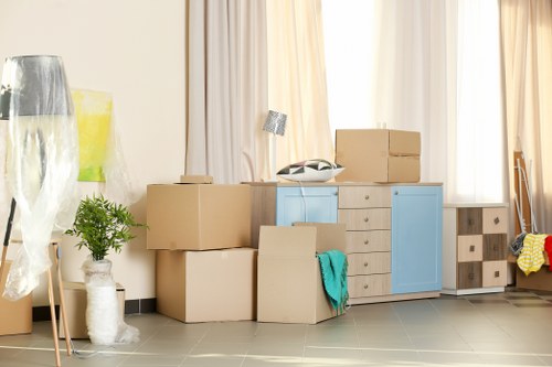 A hired removal truck ready for a move in Sydenham