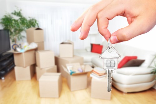 Boxes and furniture prepared for secure storage near Sydenham