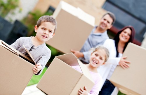 Worker assessing moving risks during a relocation job