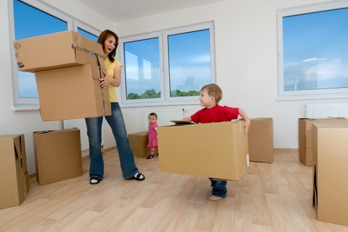 Van loading furniture and boxes for a small move near Sydenham