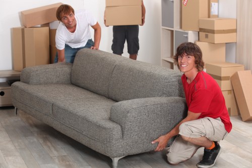 Piano delivered and positioned in a room after transport