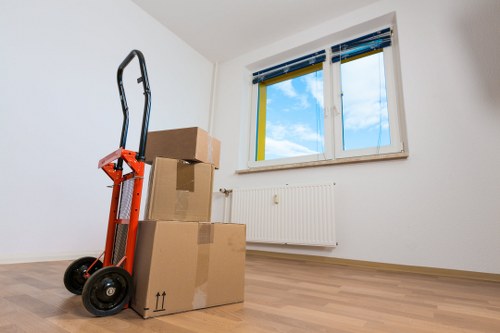 Local moving van ready for flat and furniture transport
